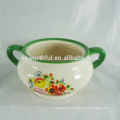 Hand painting ceramic bowl with apple design